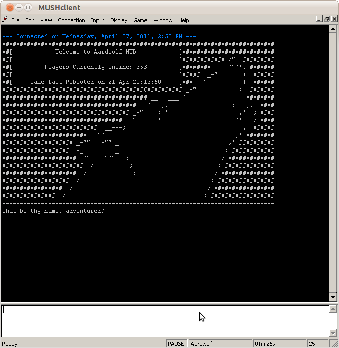 Screenshot of MUSHclient