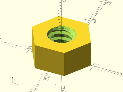 trapezoidal_threaded_nut() Example 1