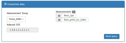 Connection data panel